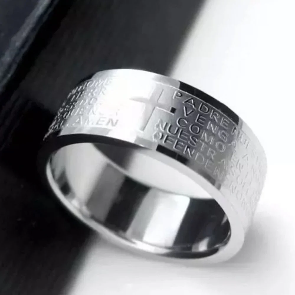 8mm Cross Stainless Steel Ring Men’s / Women’s
